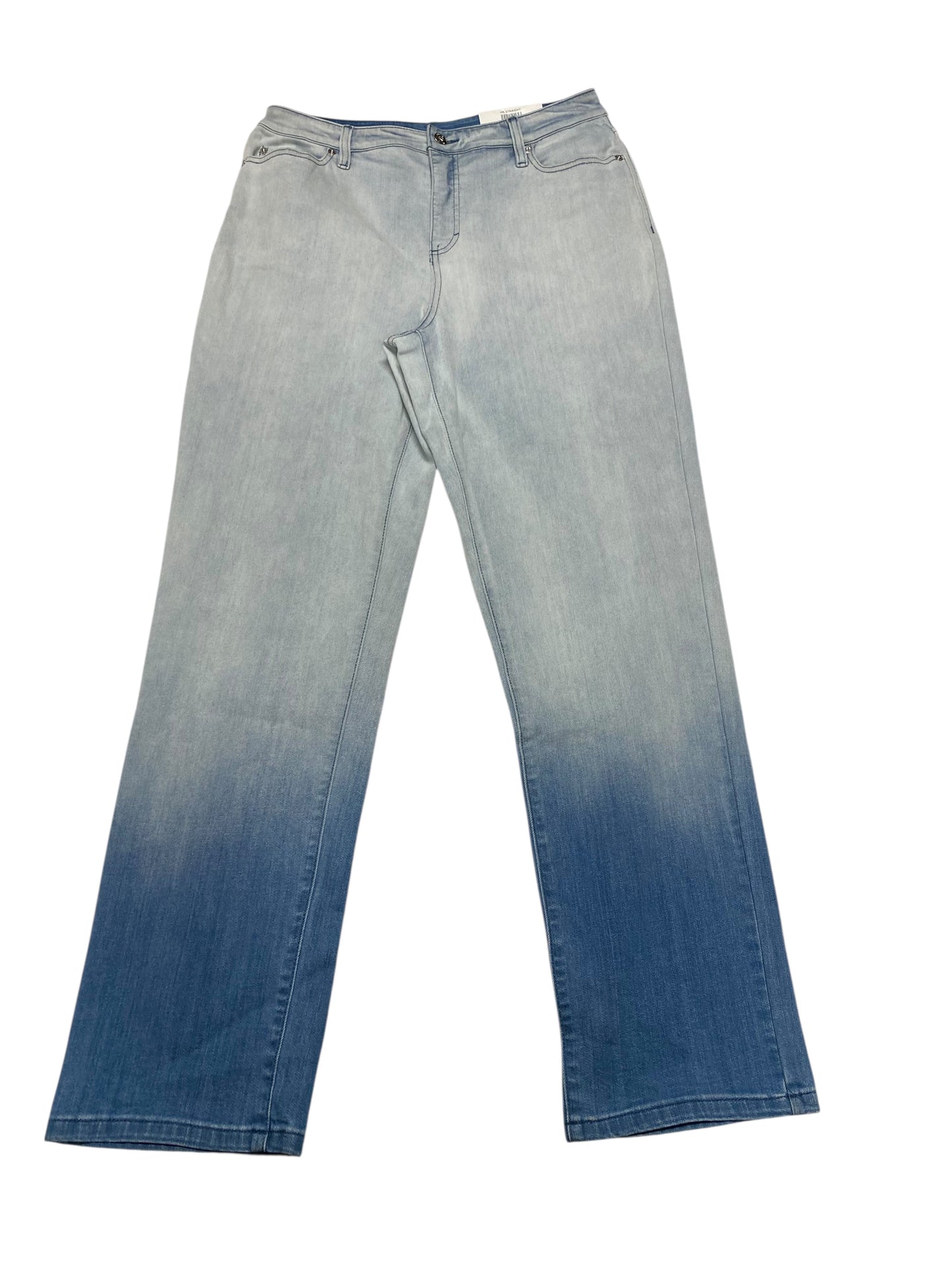 Jeans Straight By Inc In Blue Denim, Size:12