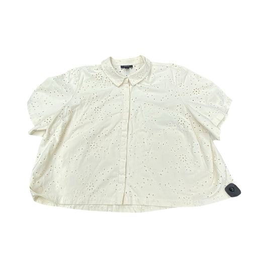 Top Ss By Alfani In Cream, Size:3X