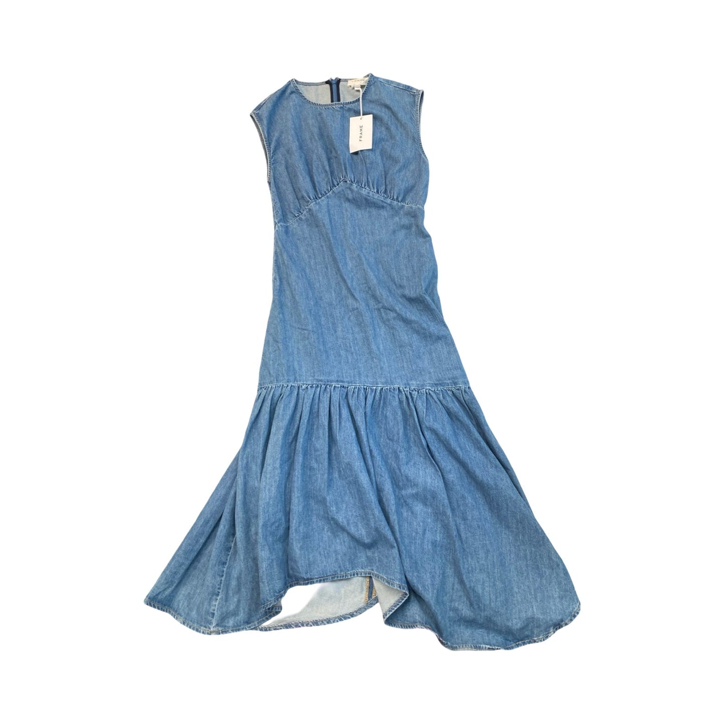 Dress Casual Maxi By Frame In Blue Denim, Size:S
