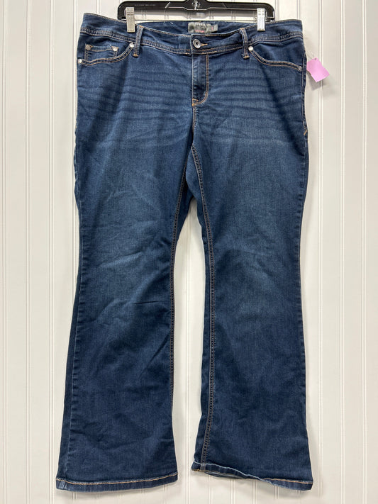 Jeans Flared By Torrid In Blue Denim, Size:18