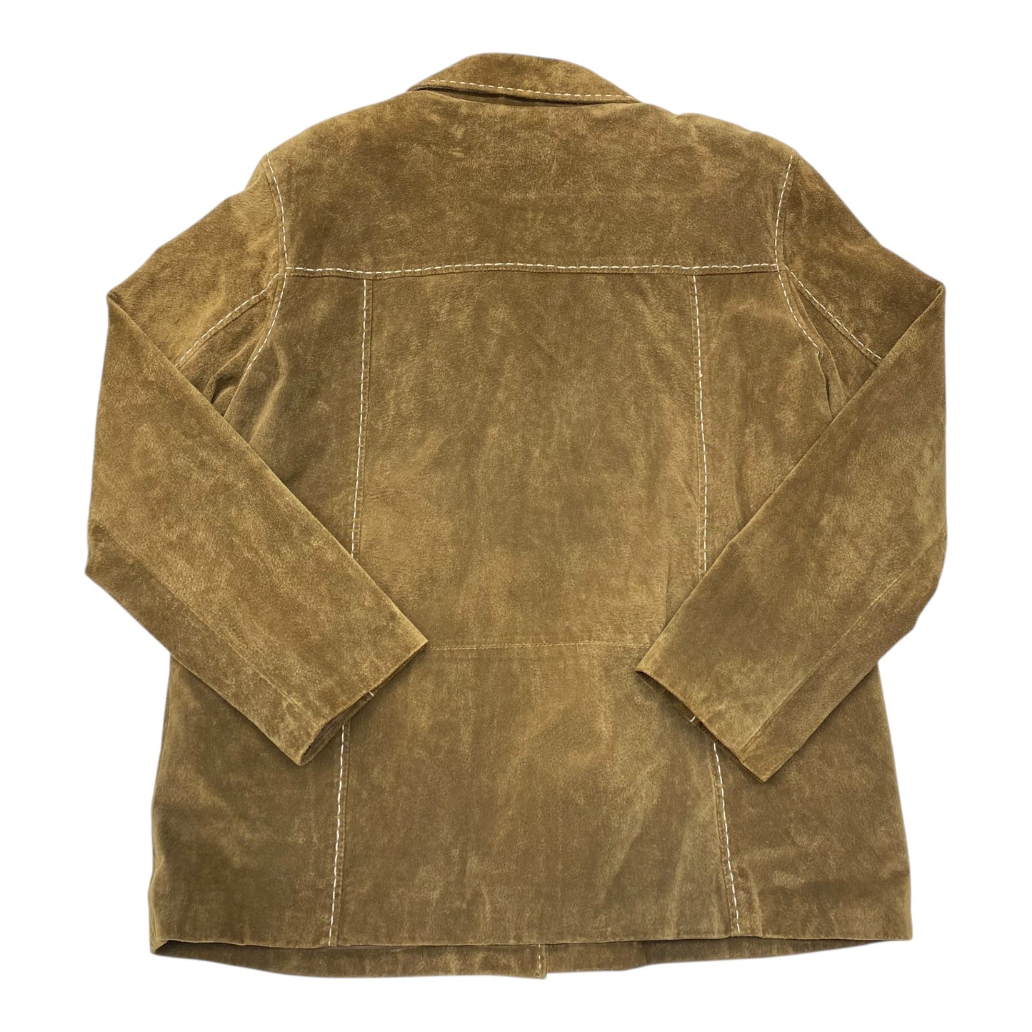 Jacket Leather By Brandon Thomas In Brown, Size:Xl