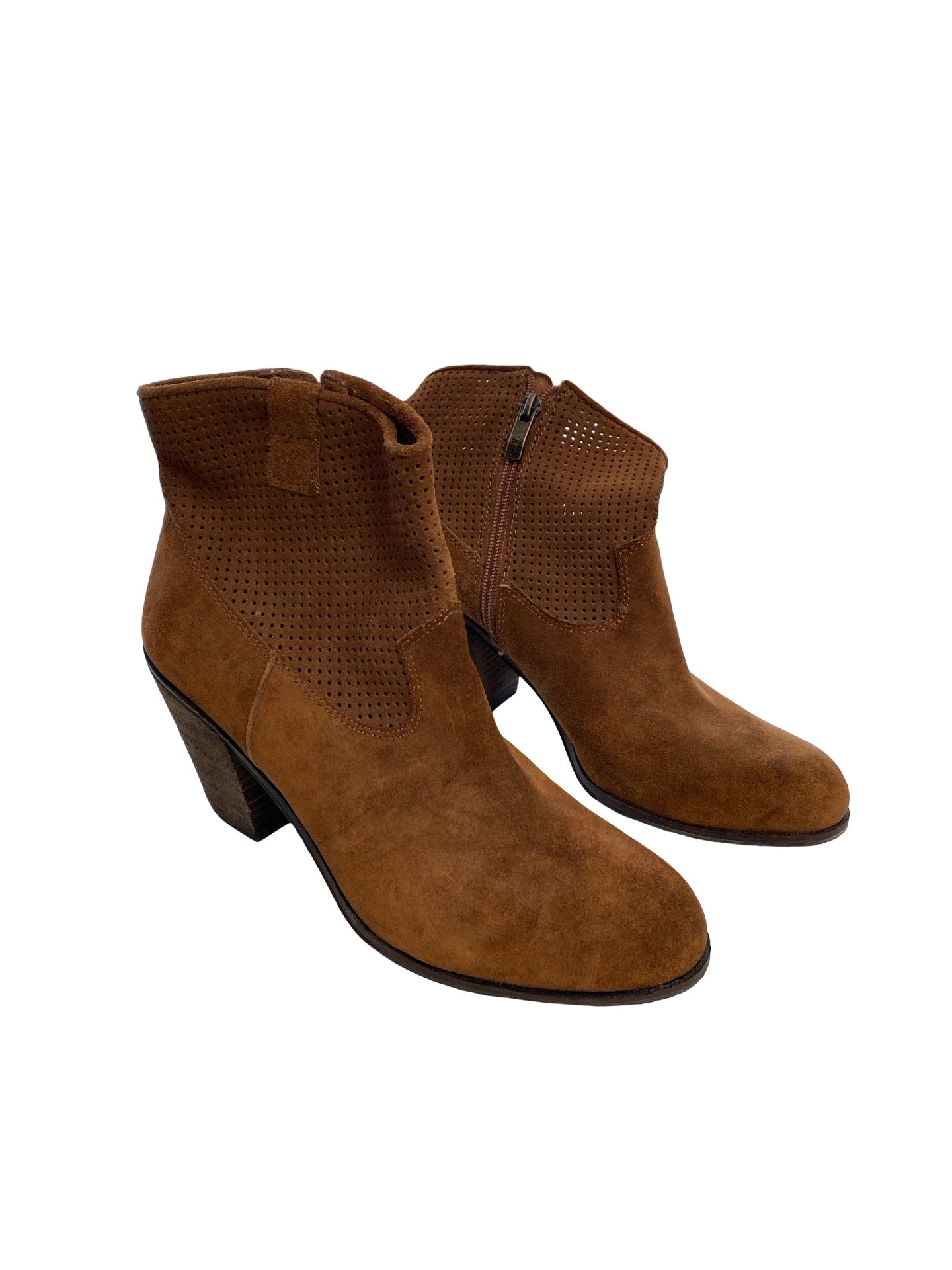 Boots Ankle Heels By Vince Camuto In Brown, Size:9