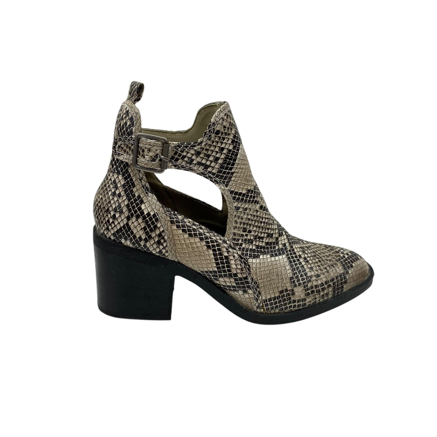 Boots Ankle Heels By Mia In Snakeskin Print, Size:9