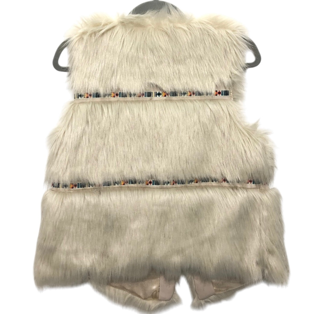 Vest Faux Fur & Sherpa By New Directions In Beige, Size:S