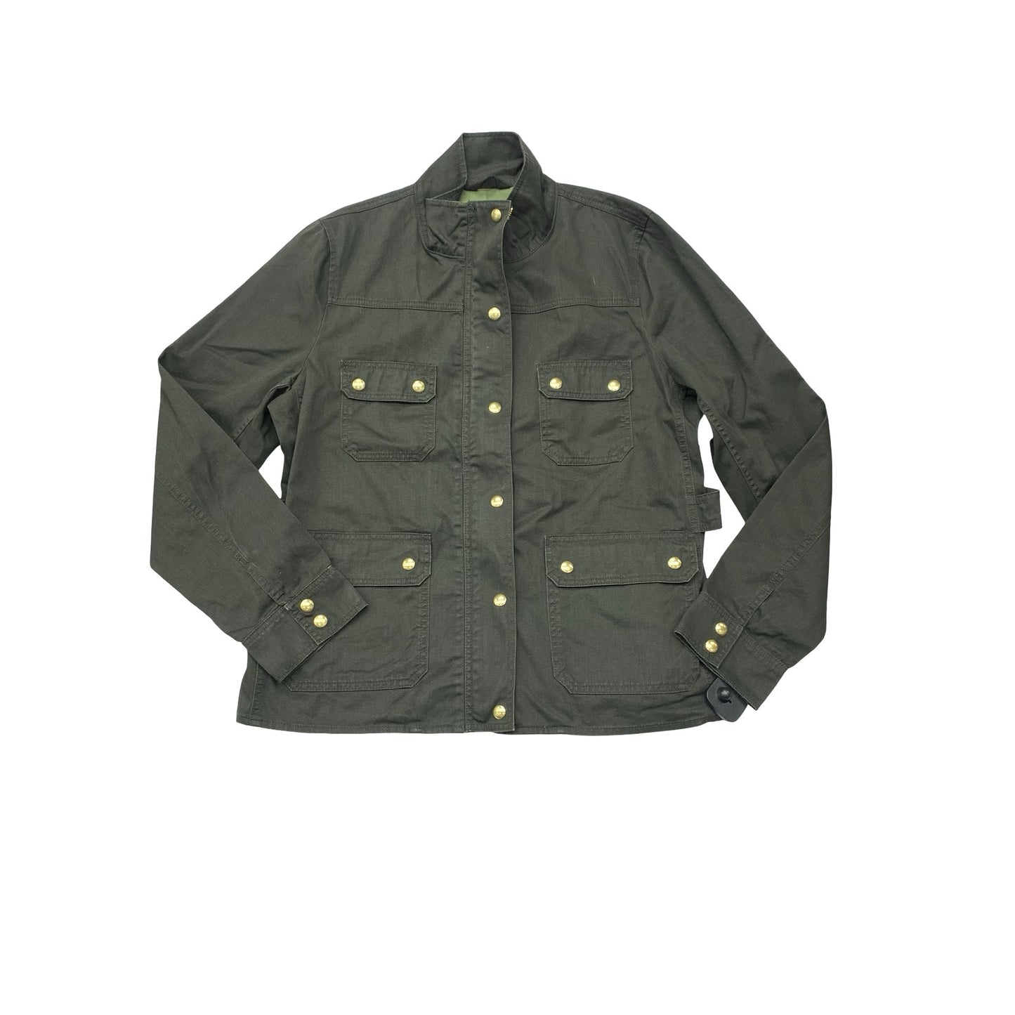 Jacket Denim By J. Crew In Green, Size:Xl