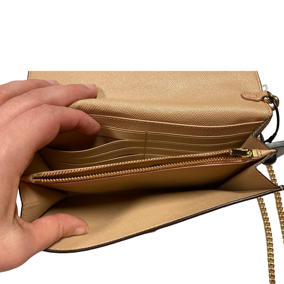Handbag Designer By Coach In Gold, Size:Small