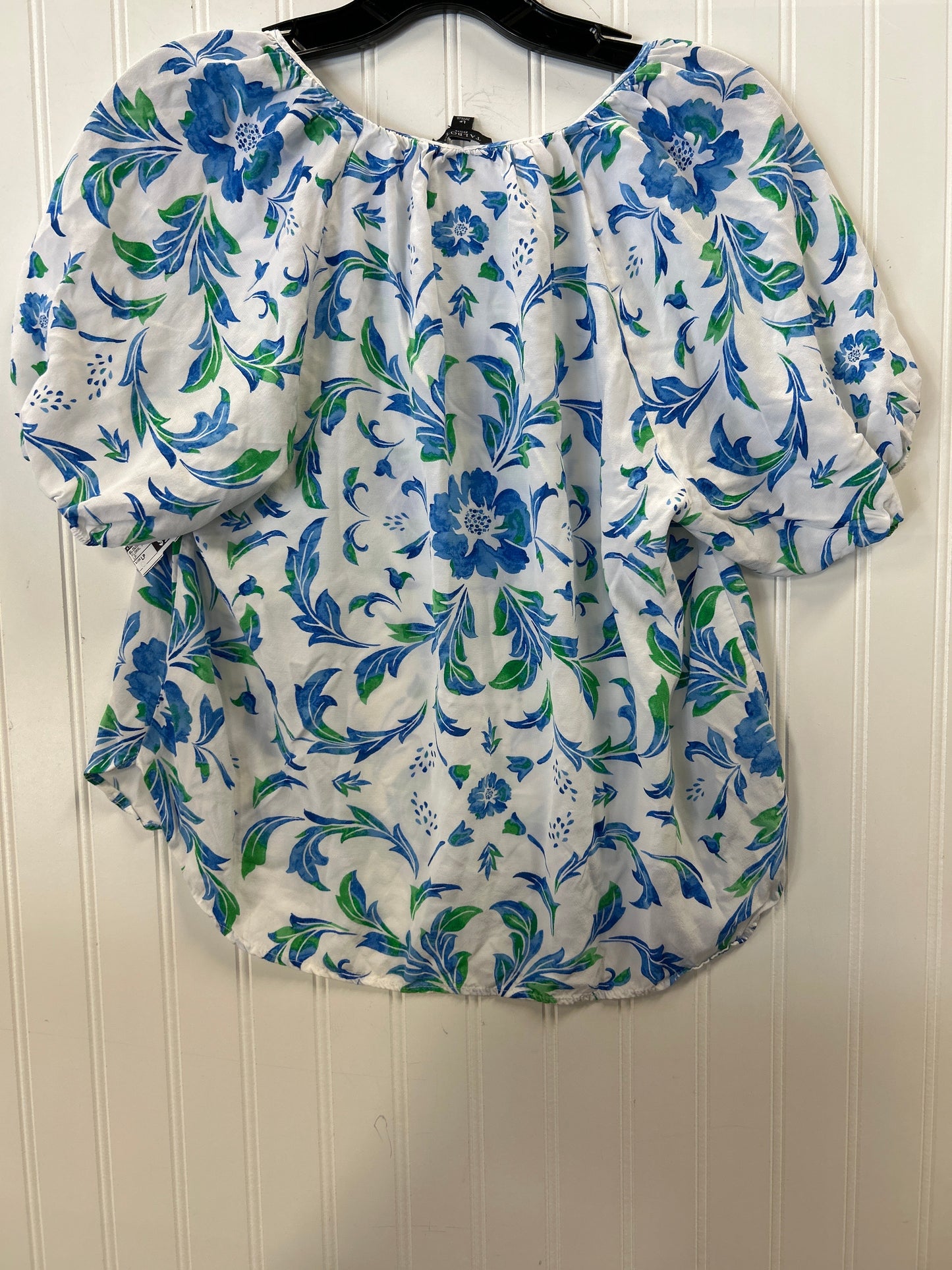 Blouse Ss By Talbots In Floral Print, Size:Lp