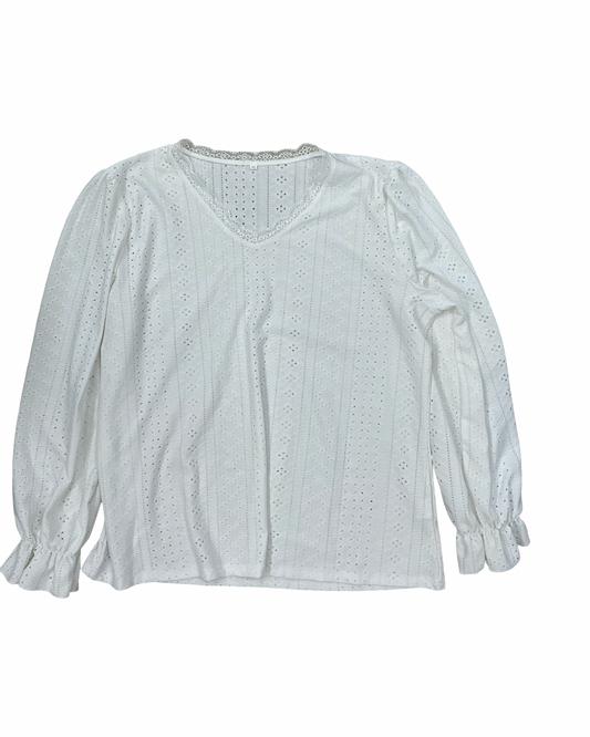 Top Ls By Clothes Mentor In White, Size:Xl