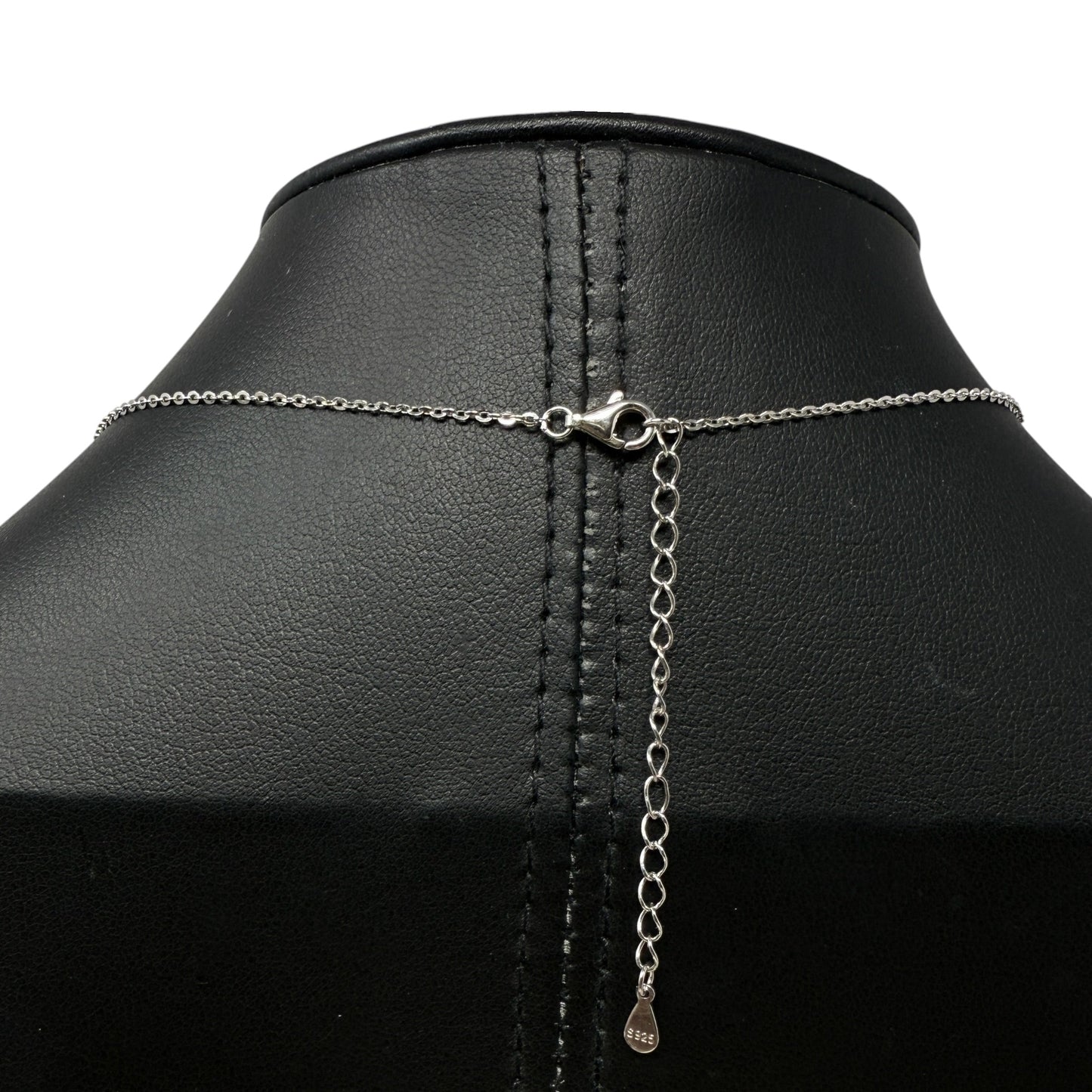 Sterling Silver, Pearl & Pave CZ Earrings & Necklace Set