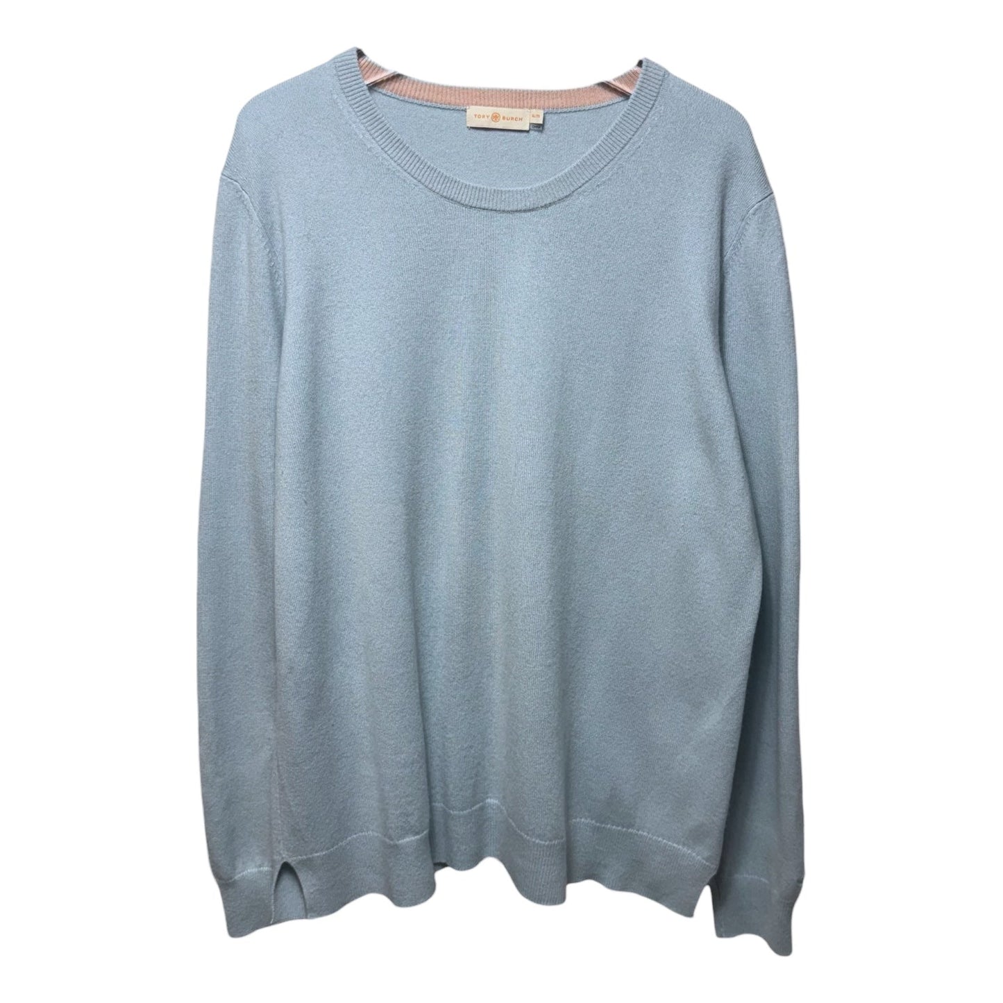 Cashmere Sweater Designer By Tory Burch In Blue, Size: Xl