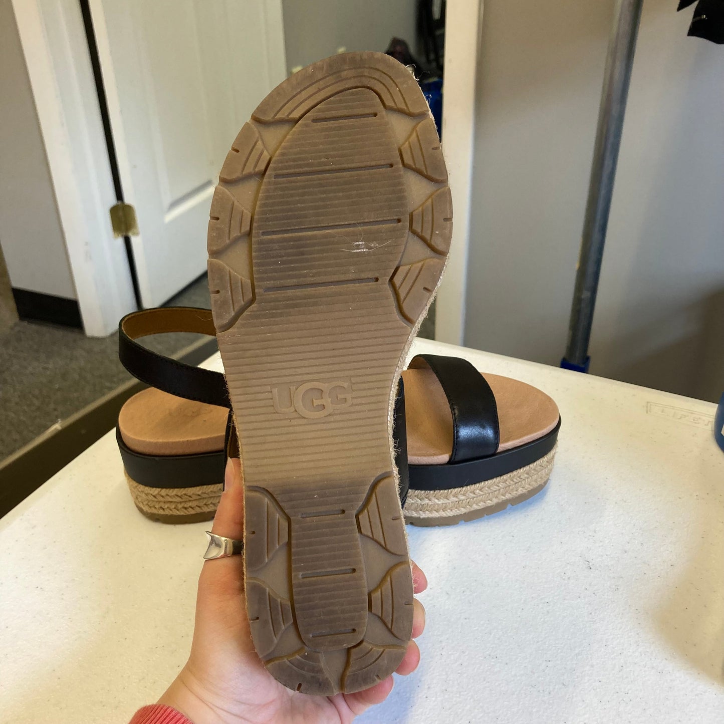 Sandals Designer By Ugg In Black, Size:9