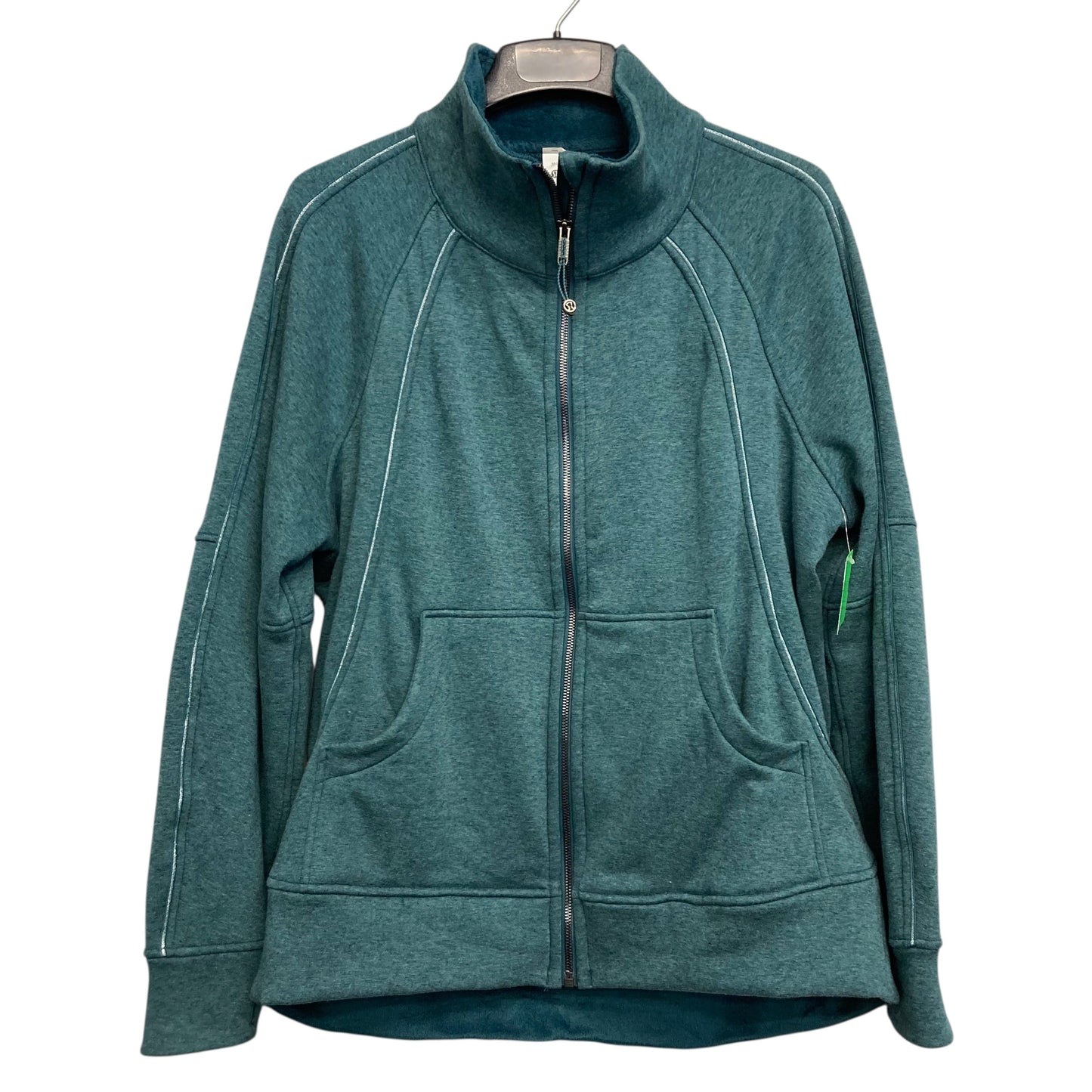 Athletic Jacket By Lululemon In Green, Size:M