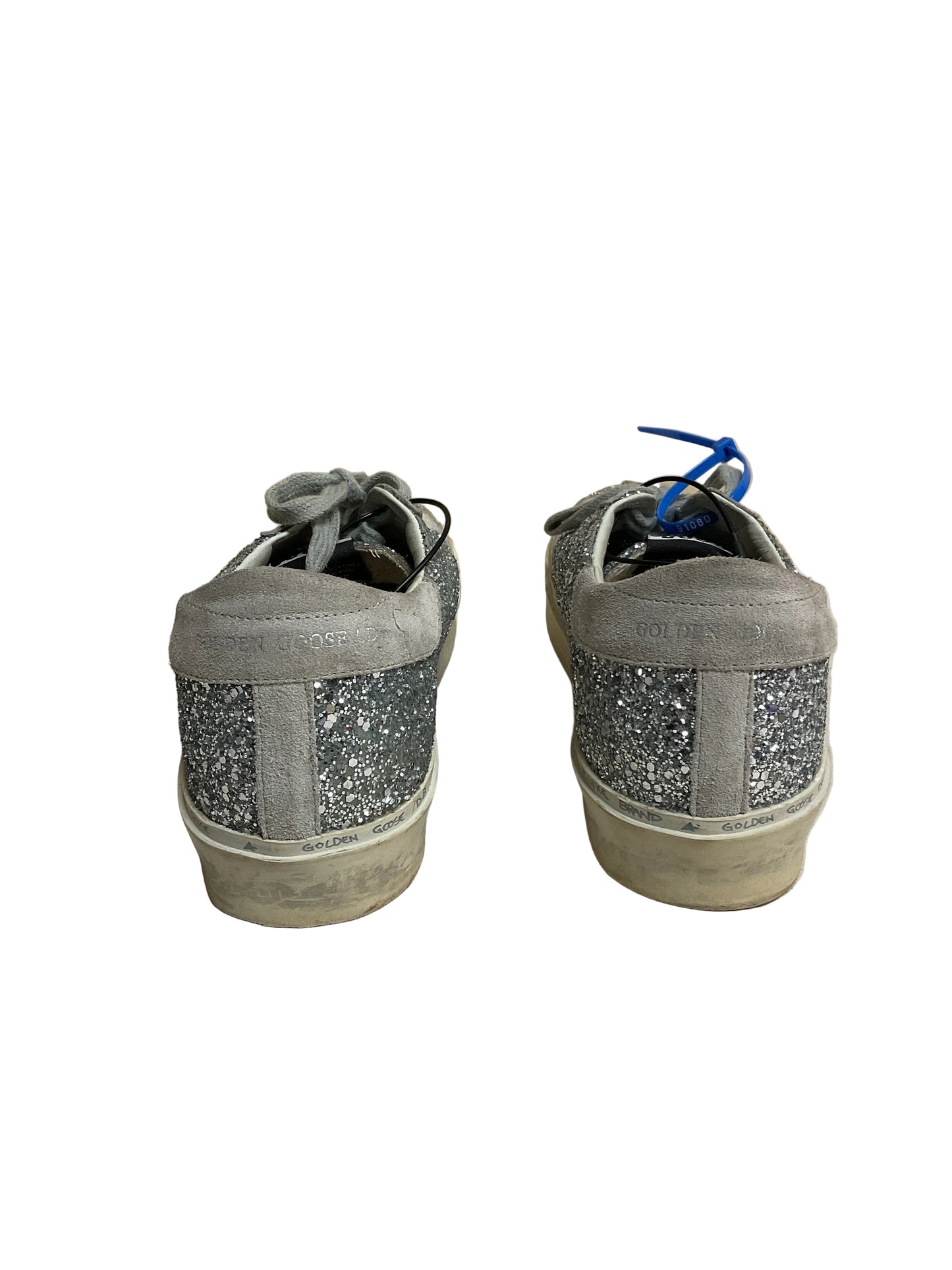 Shoes Luxury Designer By Golden Goose In Silver, Size:8.5