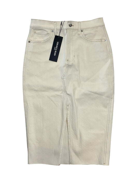 Skirt Midi By Veronica Beard In Cream Denim, Size:S