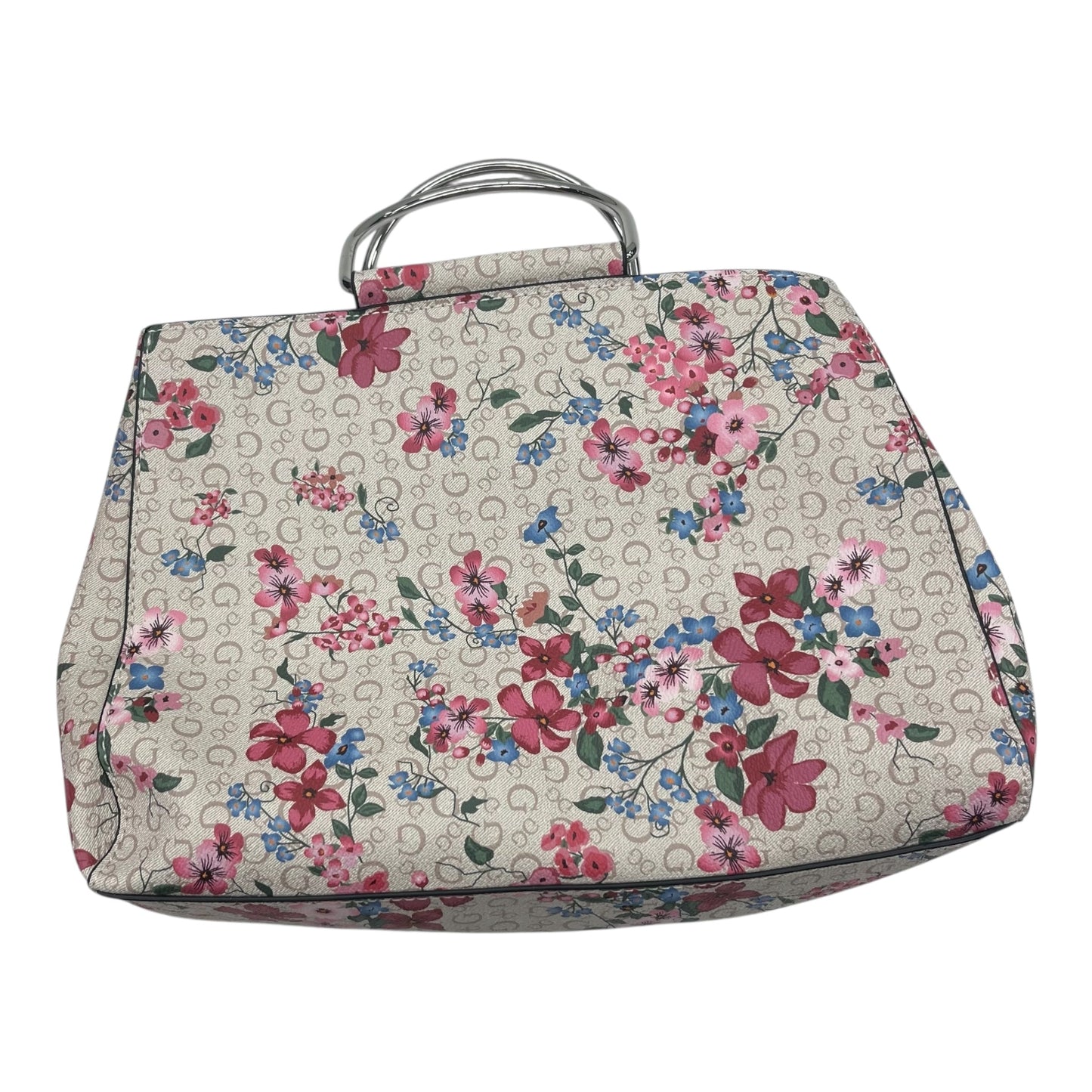 Handbag By Guess In Floral Print, Size:Medium