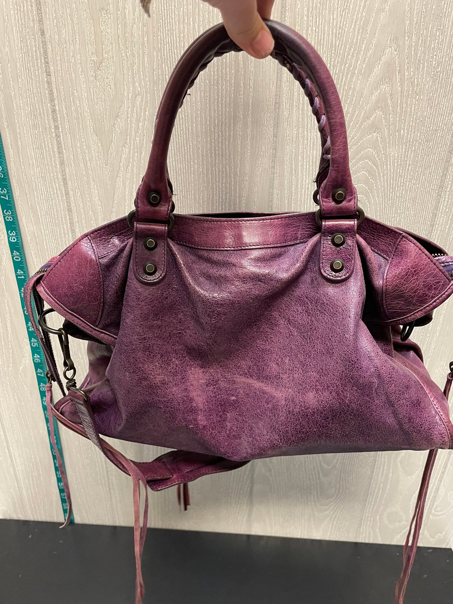 HANDBAG LUXURY DESIGNER by BALENCIAGA In PURPLE, Size: LARGE