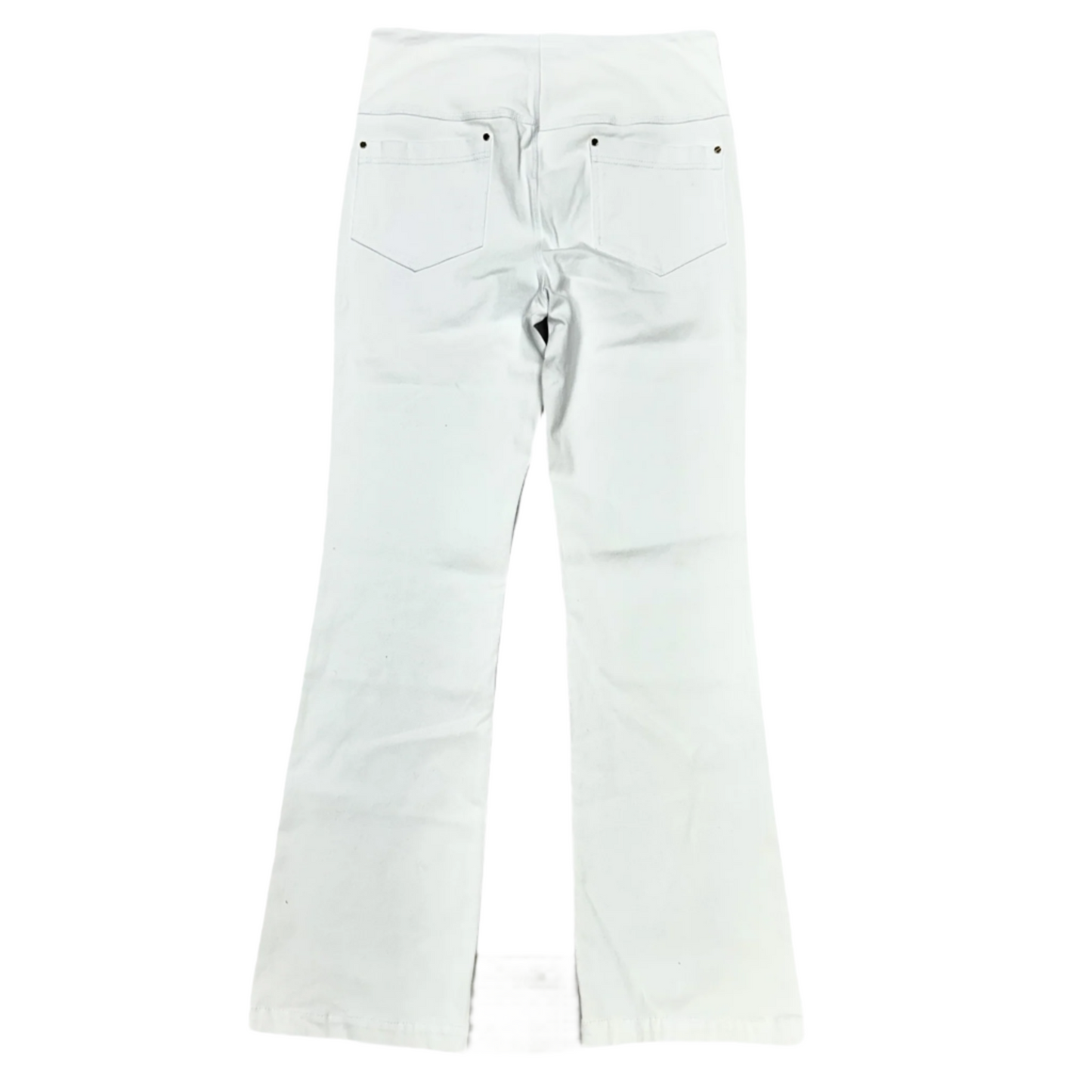 Jeans Flared By Lysse In White Denim, Size: L