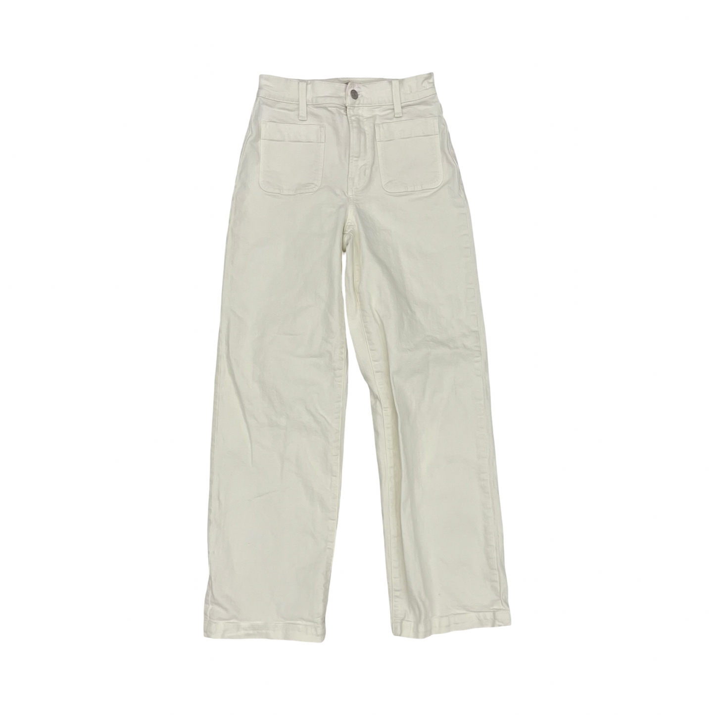 Jeans Wide Leg By Madewell In Cream Denim, Size:2