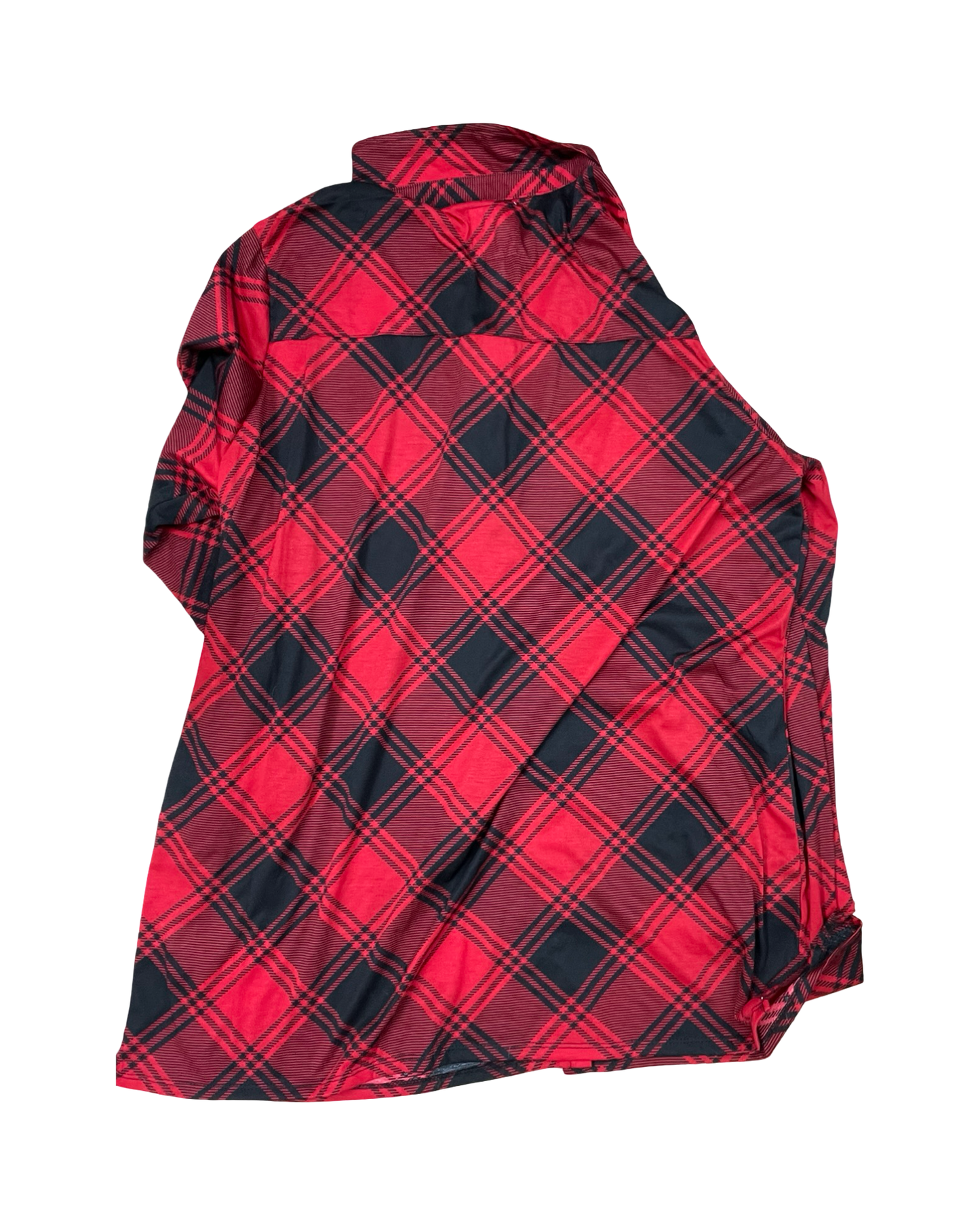 Top Ls By New York Laundry In Black & Red, Size:2X
