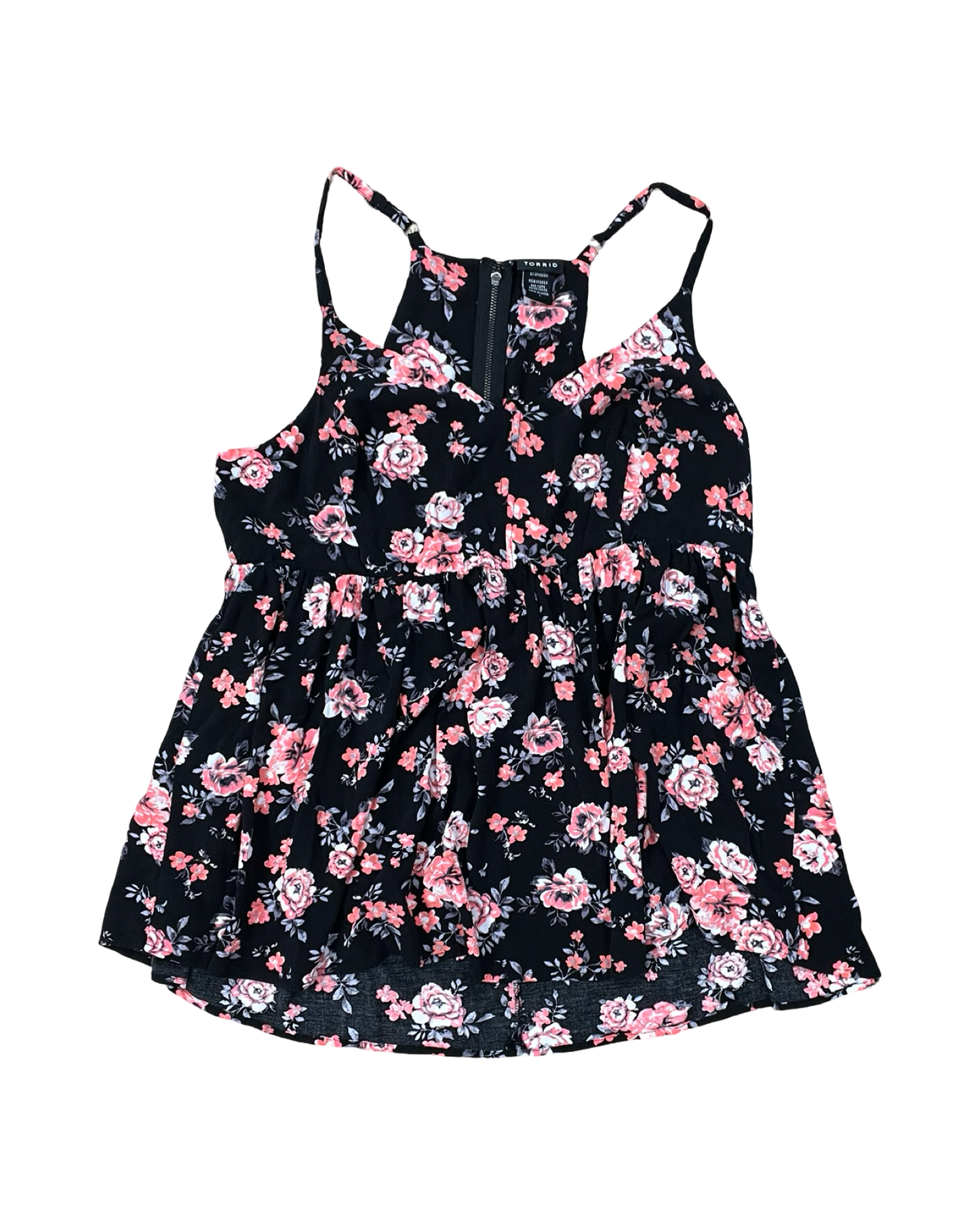 Top Sleeveless By Torrid In Black & Orange, Size:1X