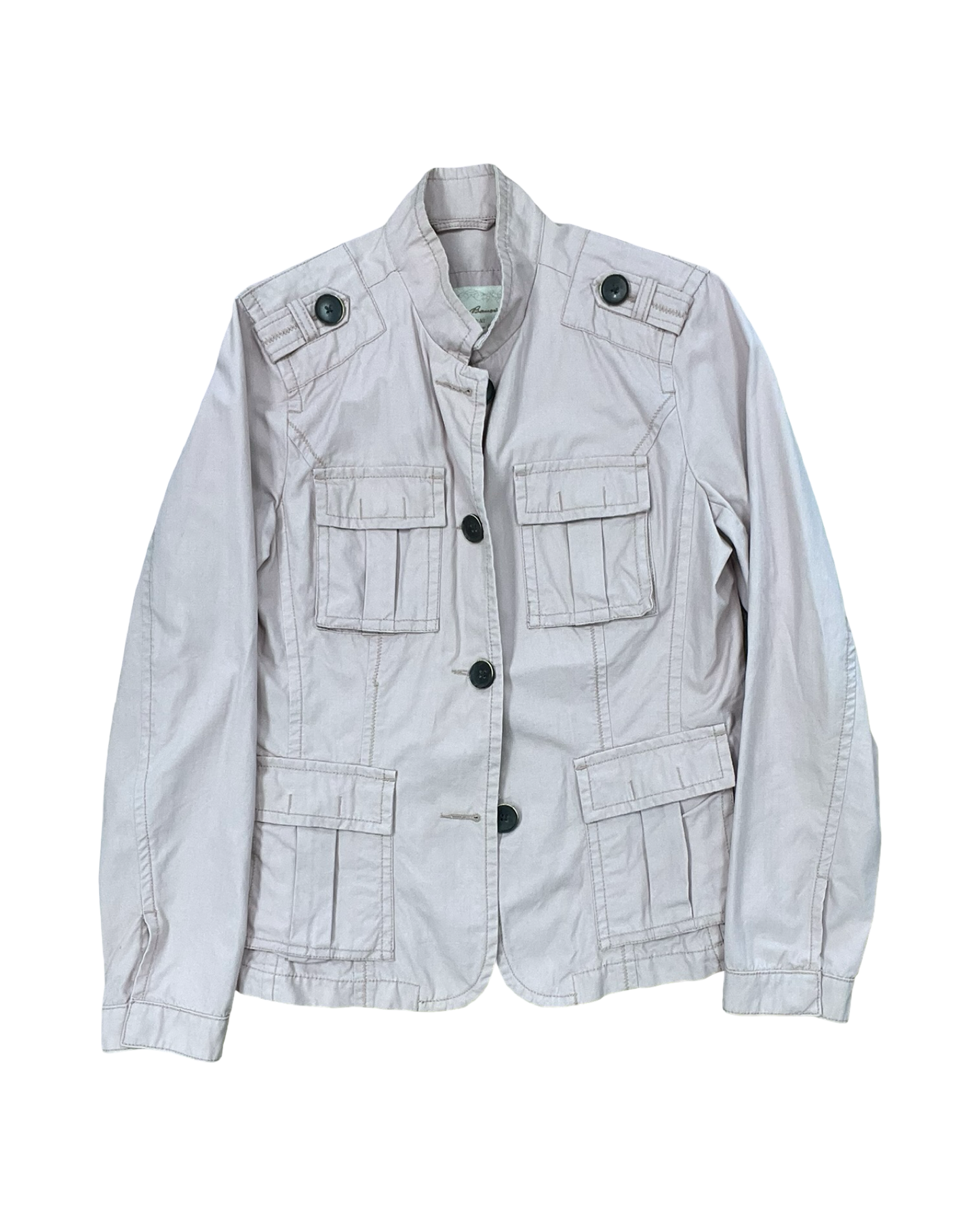 Jacket Denim By Eddie Bauer In Pink Denim, Size:L