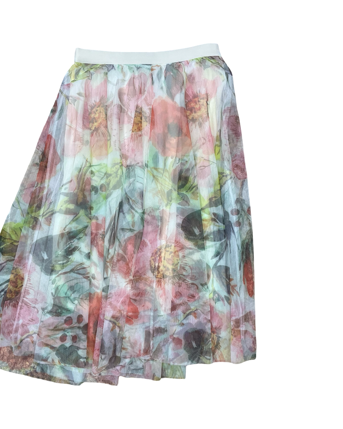 Skirt Maxi By Cato In Cream & Pink, Size:L