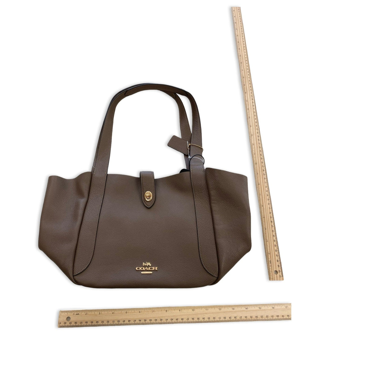 Handbag Designer By Coach In Brown, Size:Medium
