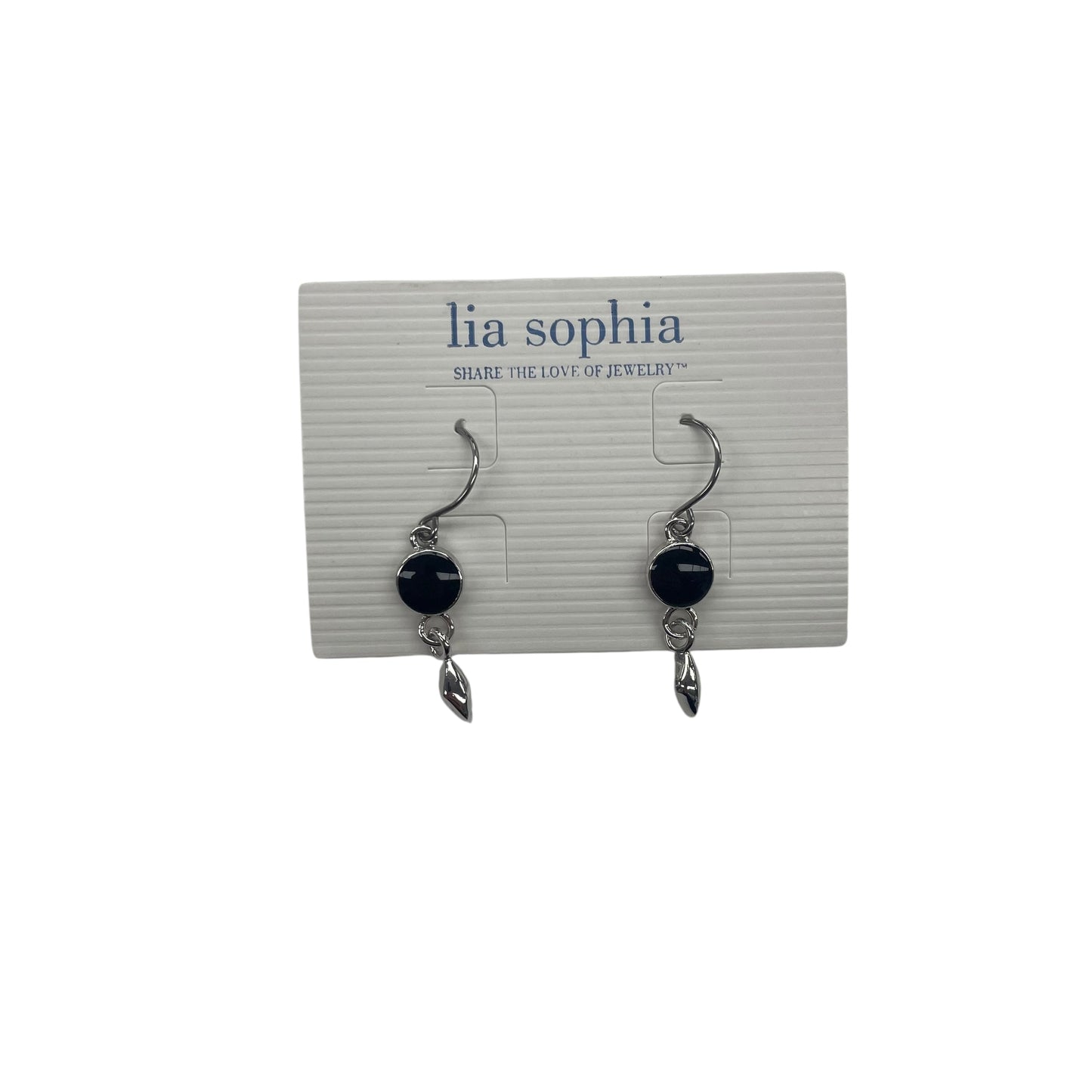 Earrings Dangle/Drop By Lia Sophia In Black & Silver