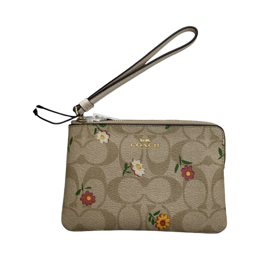 Wristlet Designer By Coach In Cream, Size:Small