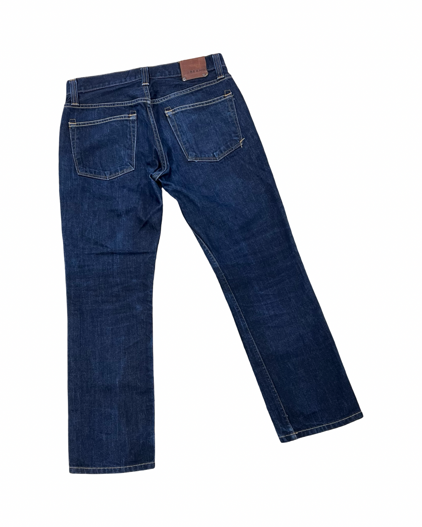 Jeans Straight By J Brand In Blue Denim, Size:10