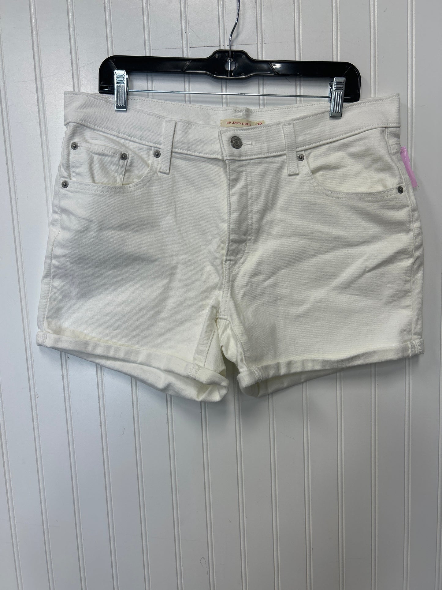 Shorts By Levis In White Denim, Size:12