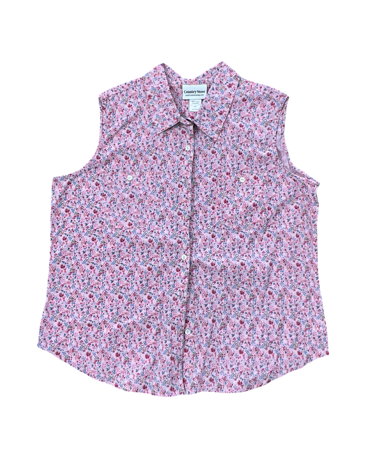 Blouse Sleeveless By Country Store In Pink, Size:Xl