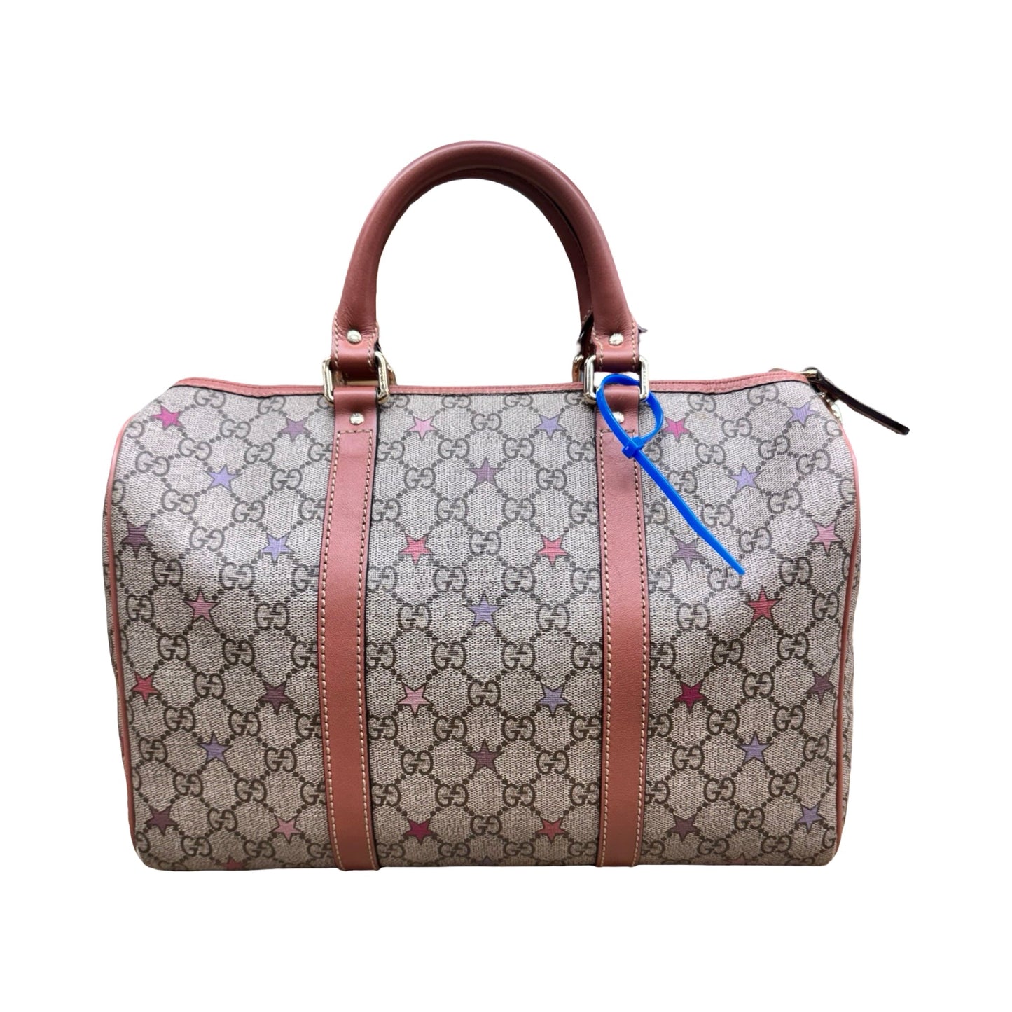 Handbag Supreme Canvas Tattoo Stars Joy Boston 35 Luxury Designer By Gucci In Multi, Size:Medium