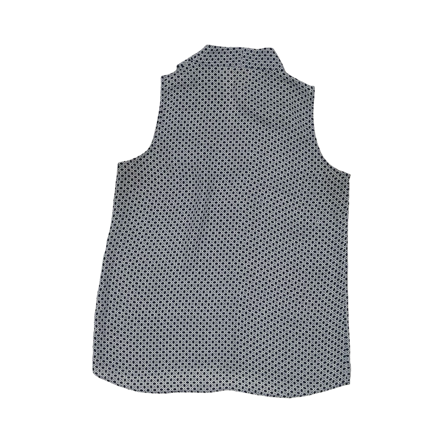 Blouse Sleeveless By Laundry In Blue & Cream, Size:M