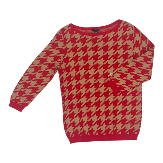 Sweater By Ann Taylor In Red & Tan, Size:M