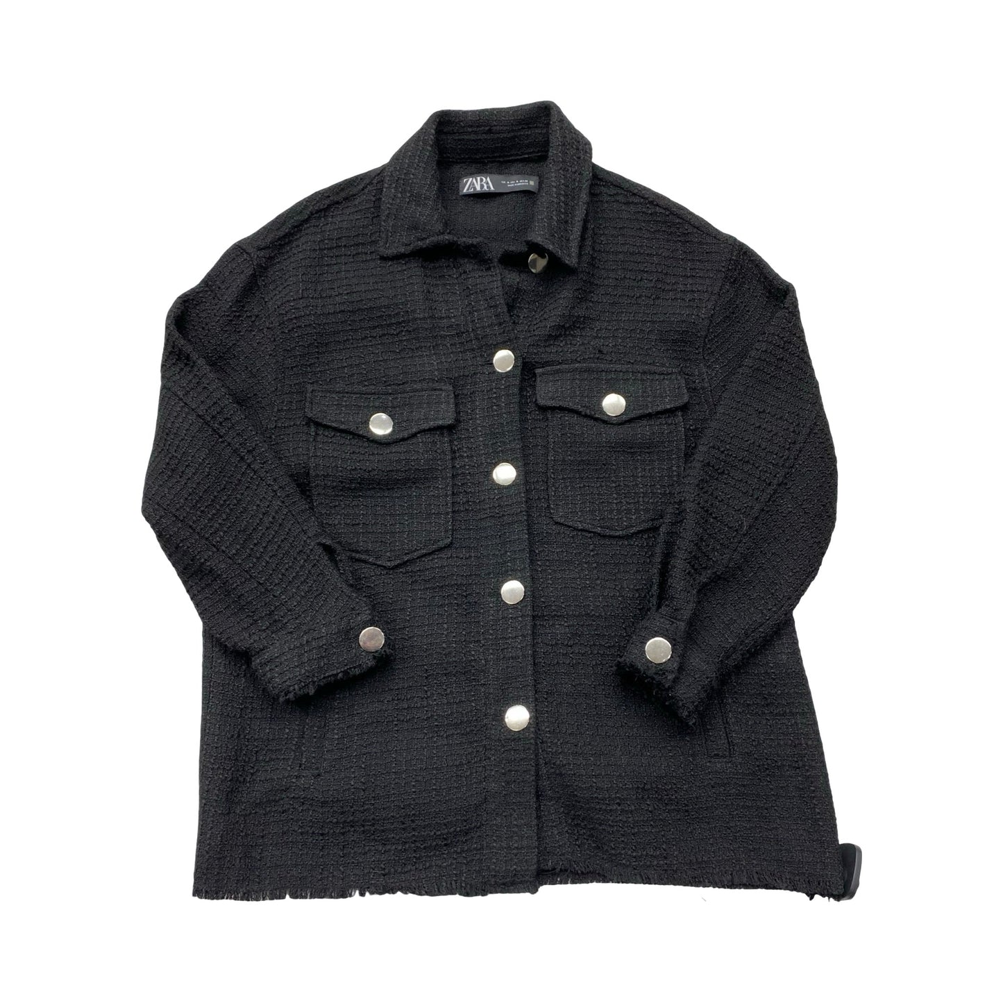 Blazer By Zara In Black & Silver, Size:M