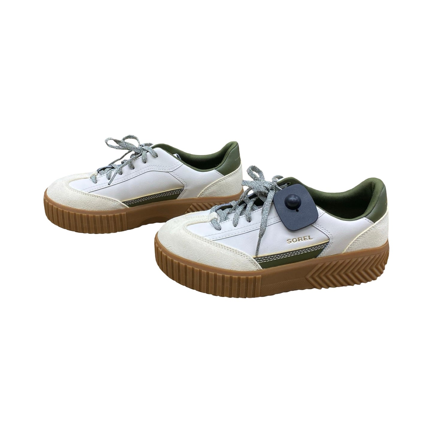 Shoes Sneakers By Sorel In Green & Tan, Size:9.5