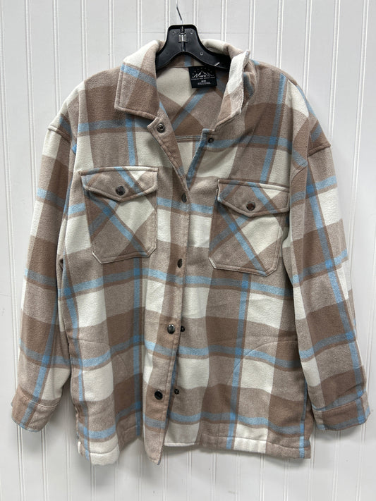 Jacket Fleece By Hfx In Brown & Cream, Size:Xl