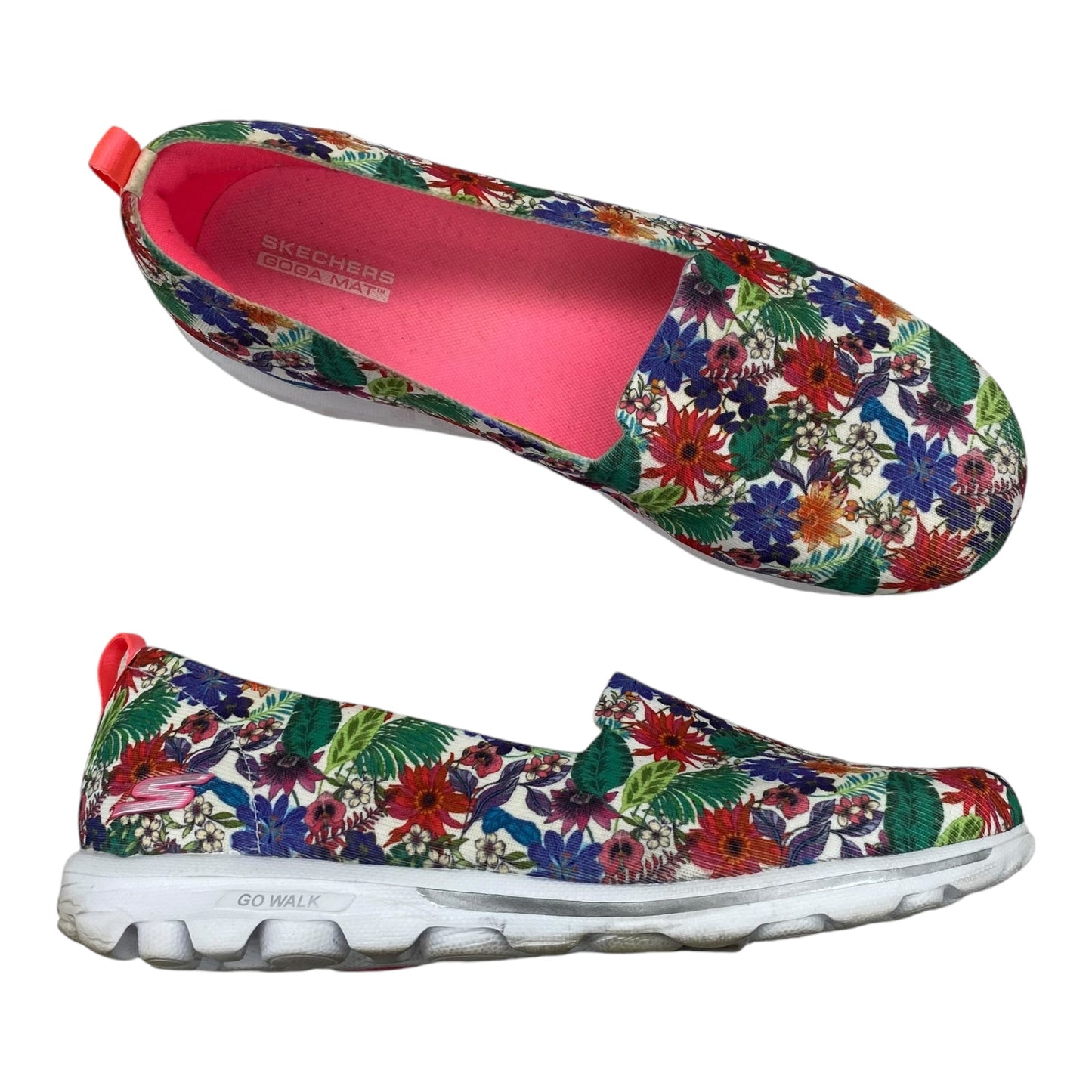 Shoes Flats By Skechers In Floral Print, Size:10