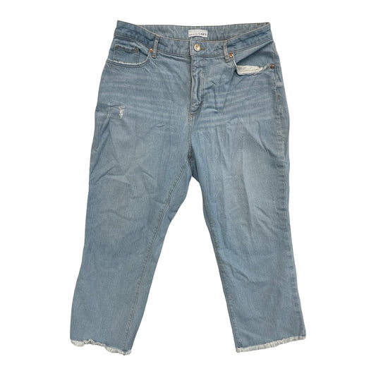 Jeans Cropped By Loft In Blue Denim, Size:12