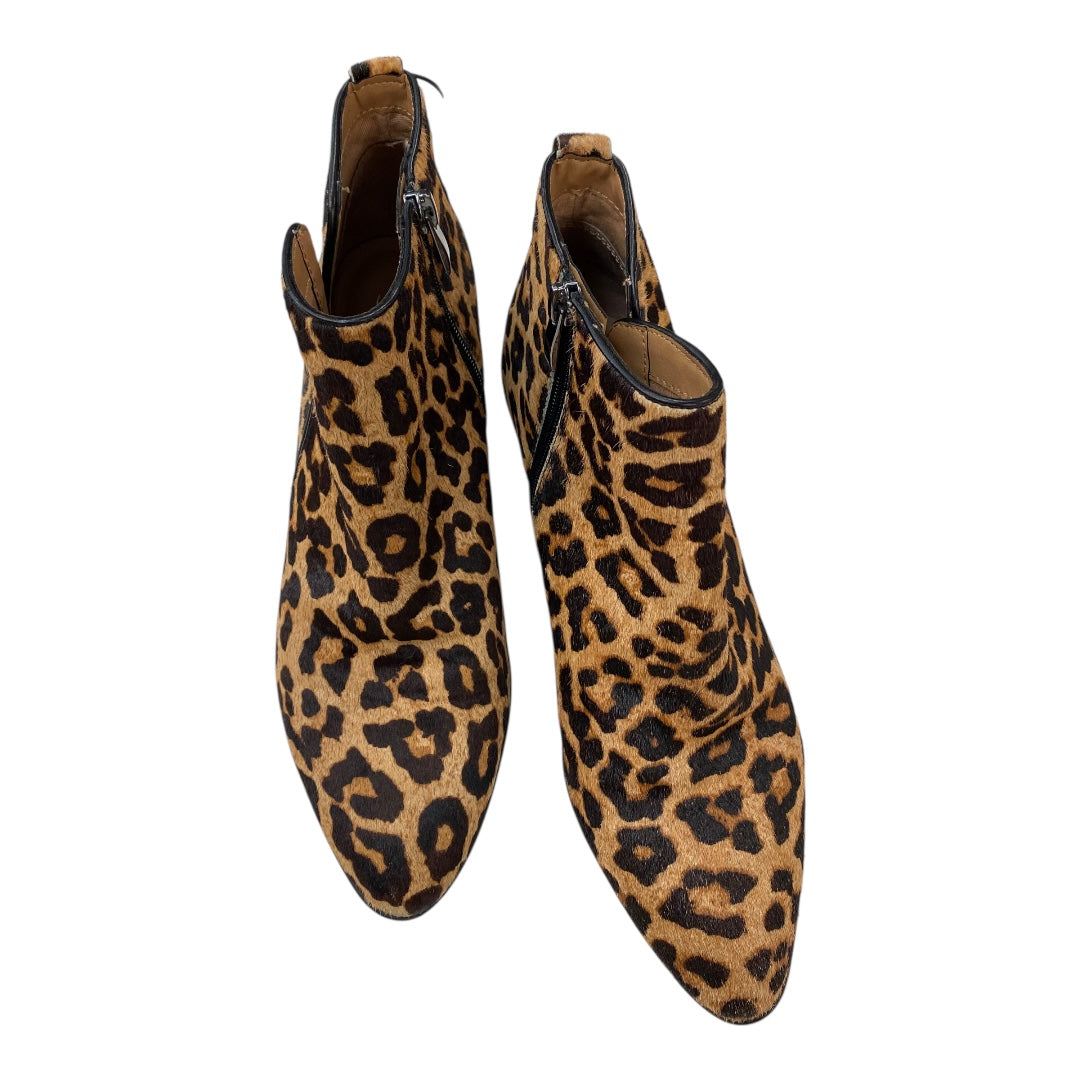 Boots Ankle Heels By Franco Sarto In Animal Print, Size:9