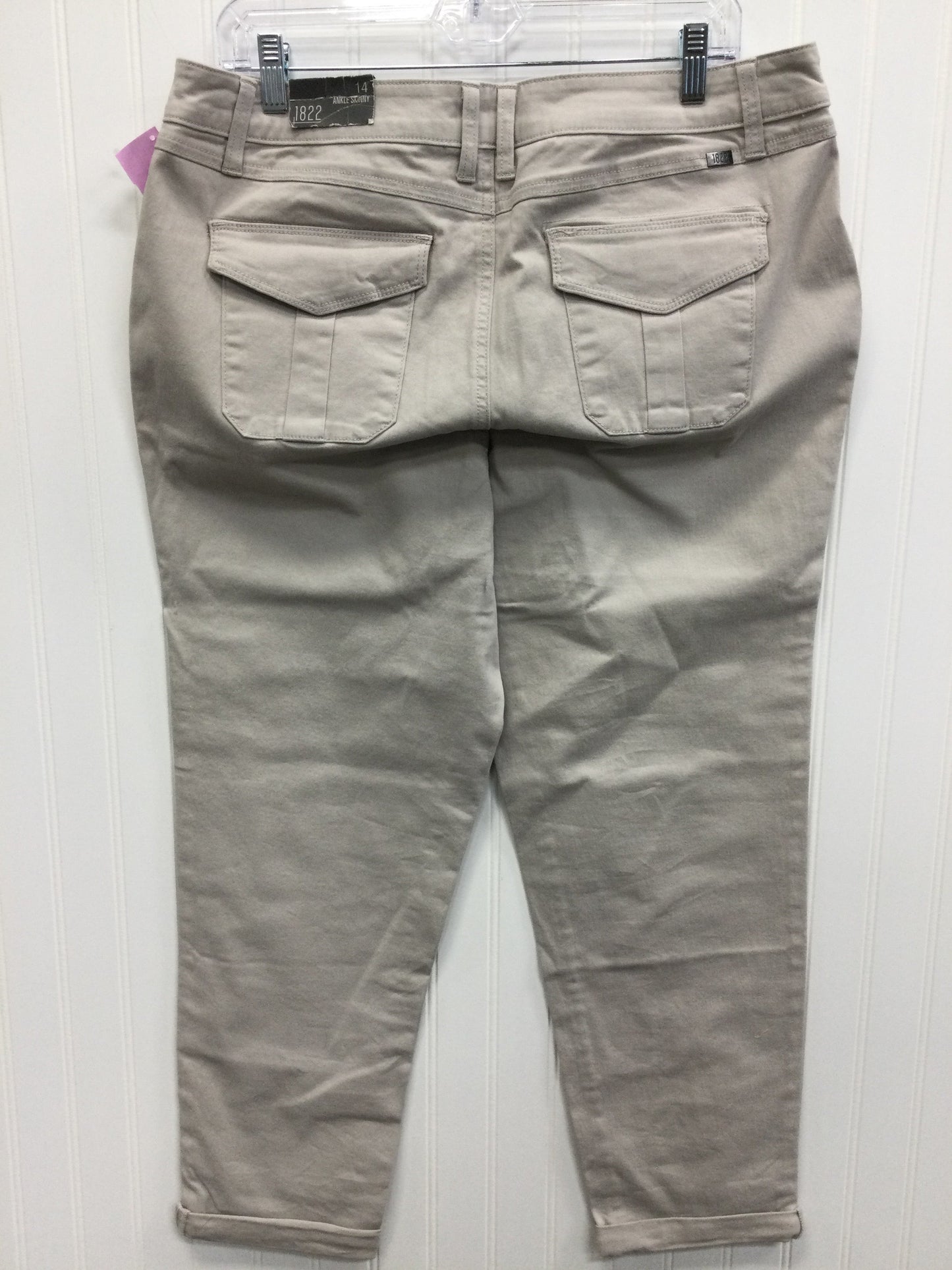 Jeans Skinny By 1822 Denim In Tan Denim, Size:14