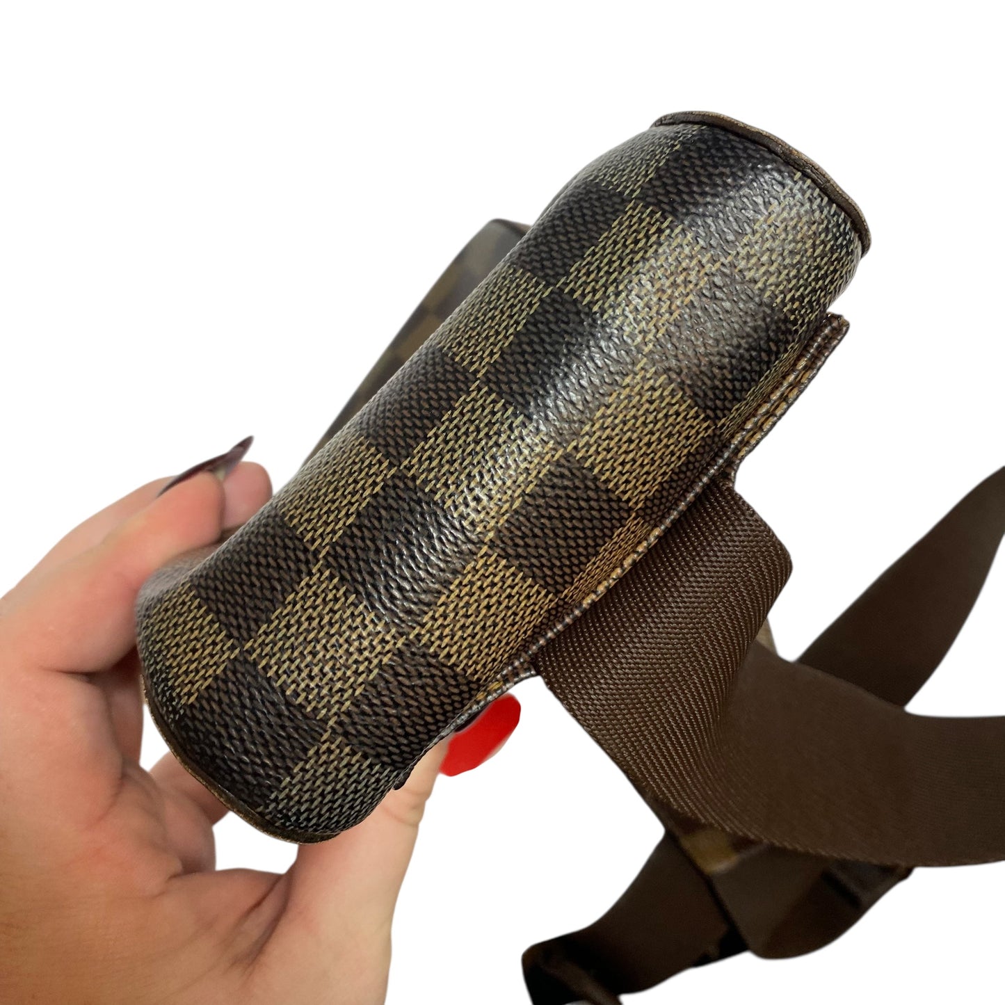 Belt Bag Luxury Designer By Louis Vuitton In Brown, Size:Small