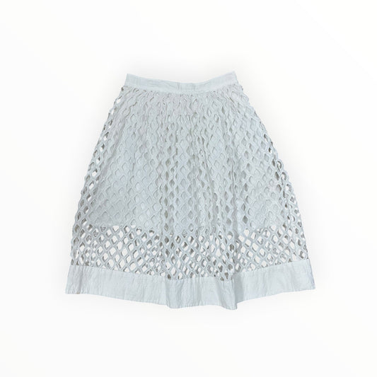 Skirt Midi By Clothes Mentor In White, Size:2