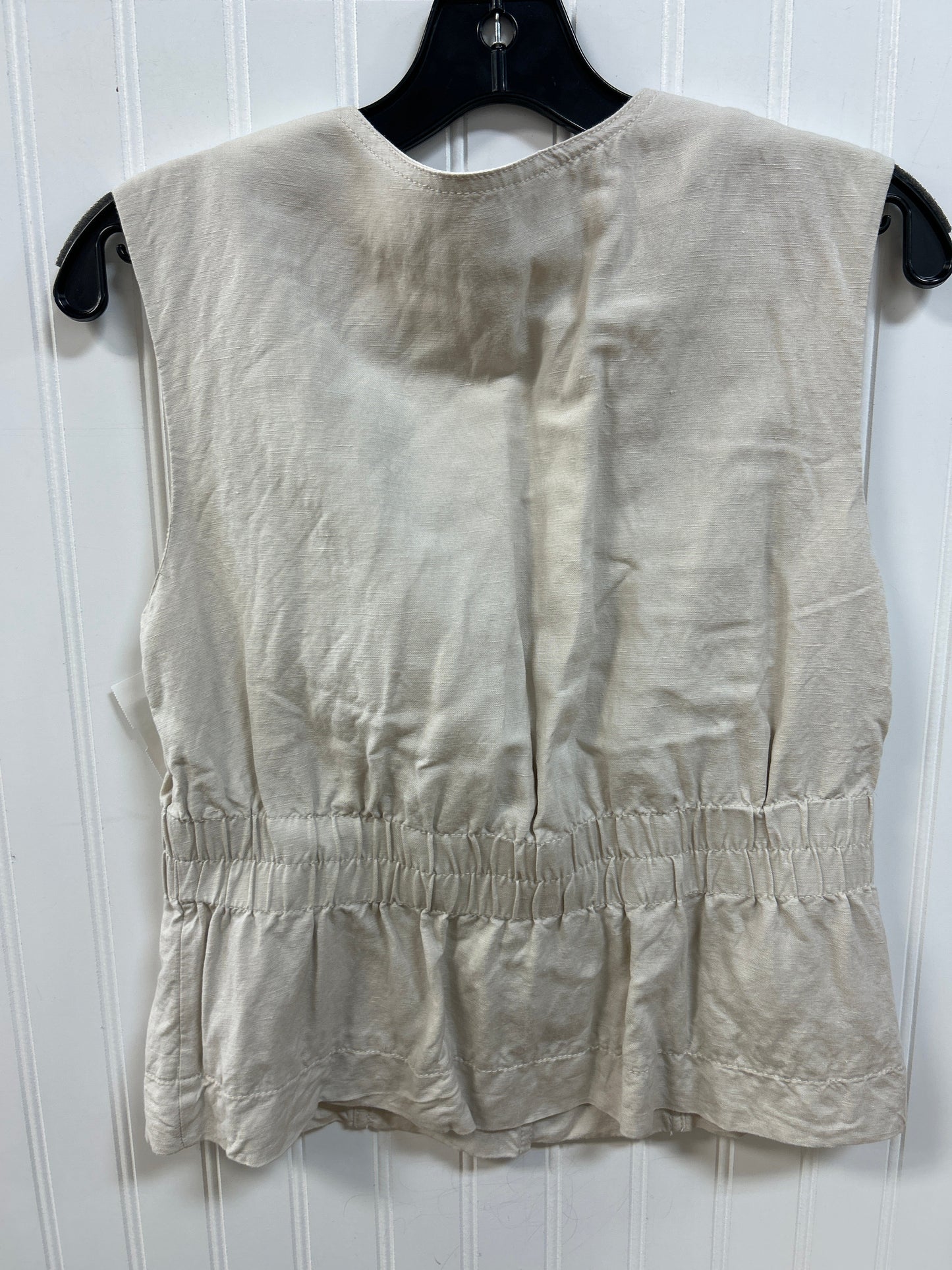 Blouse Sleeveless By Loft In Tan, Size:S