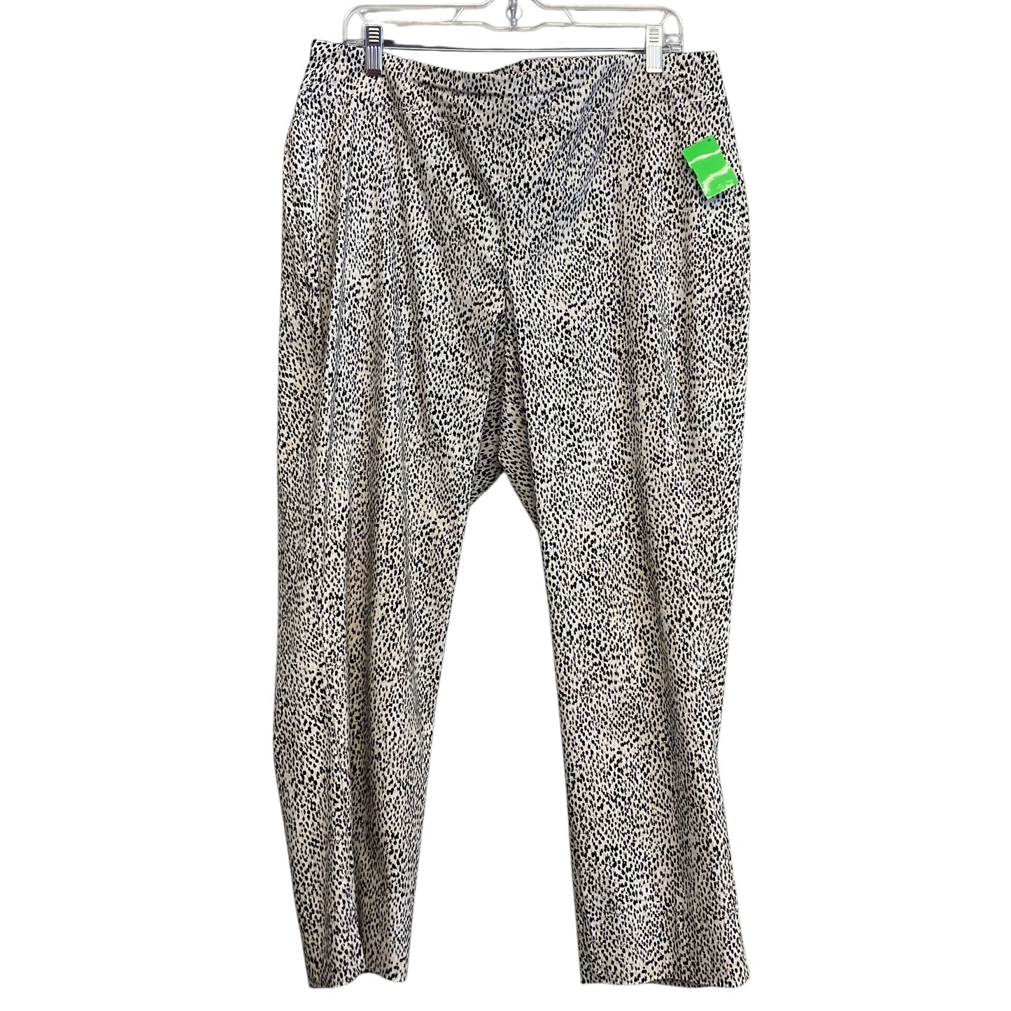 Pants Cropped By Rachel Zoe In Black & Tan, Size:16
