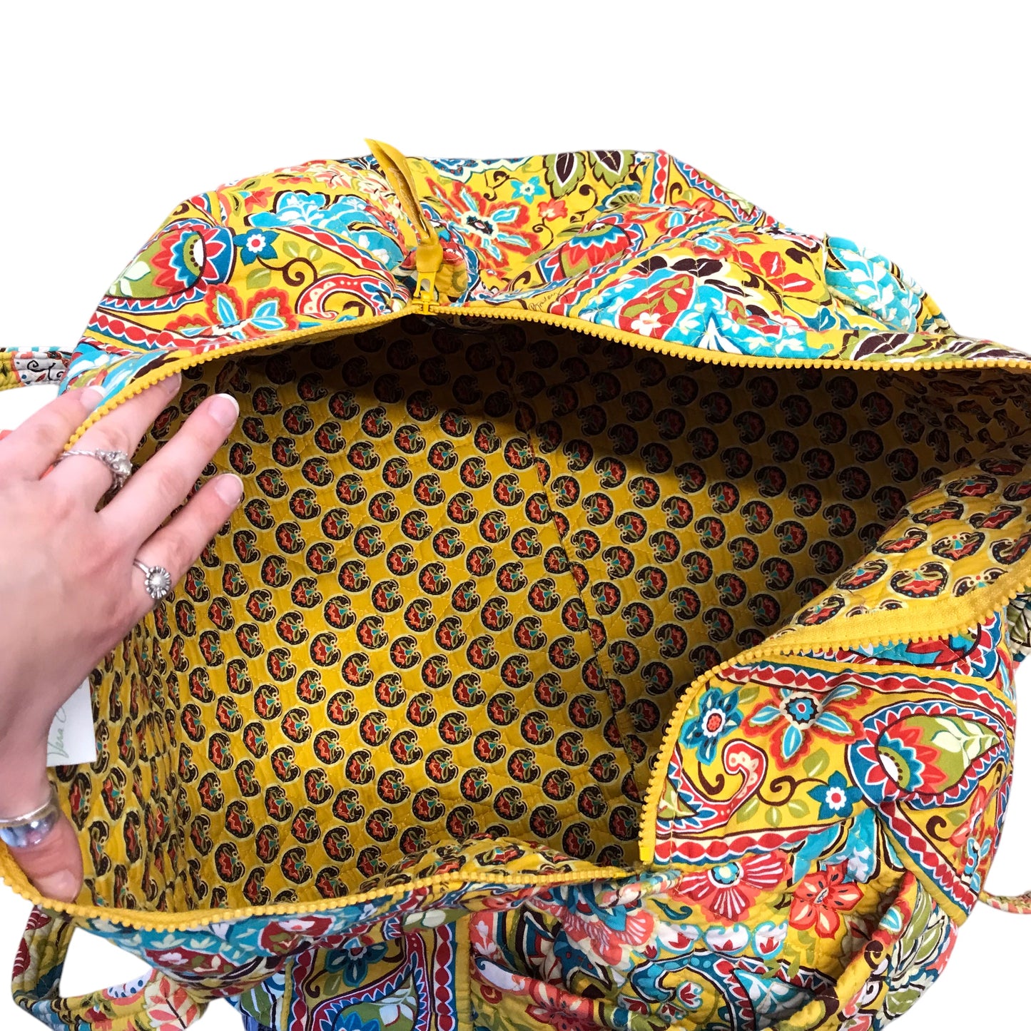 Tote By Vera Bradley In Yellow, Size:Large