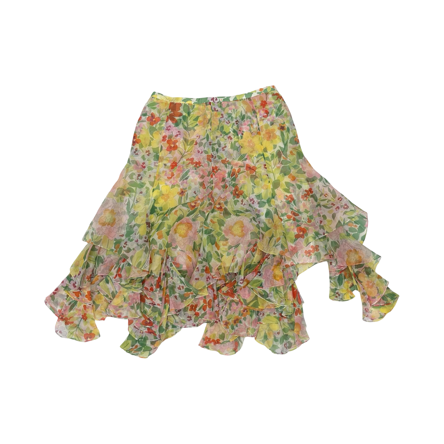 Skirt Midi By Clothes Mentor In Floral Print, Size:14