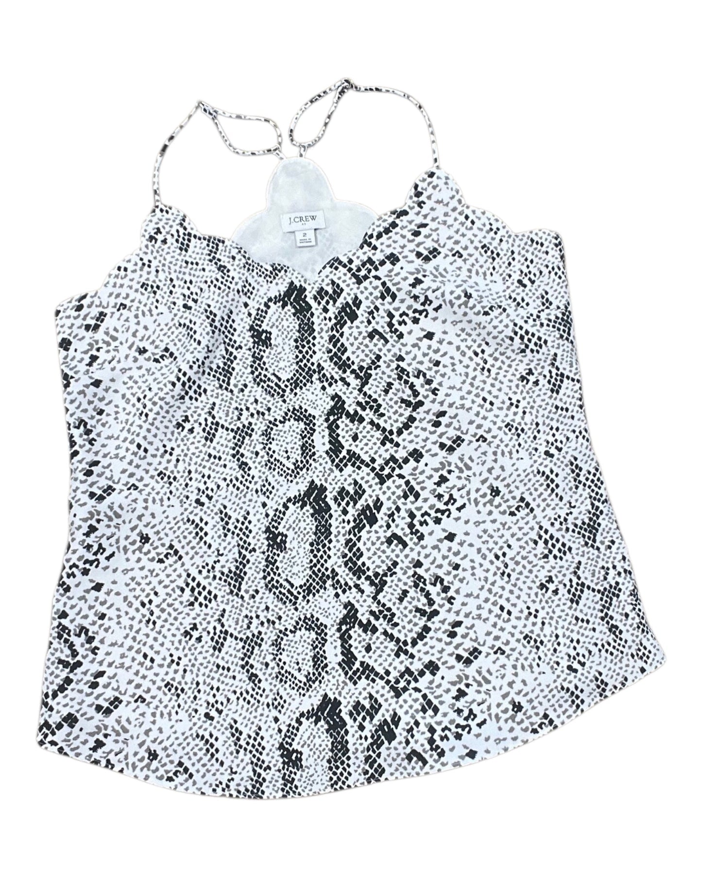 Top Cami By J. Crew In Tan & White, Size:Xxs