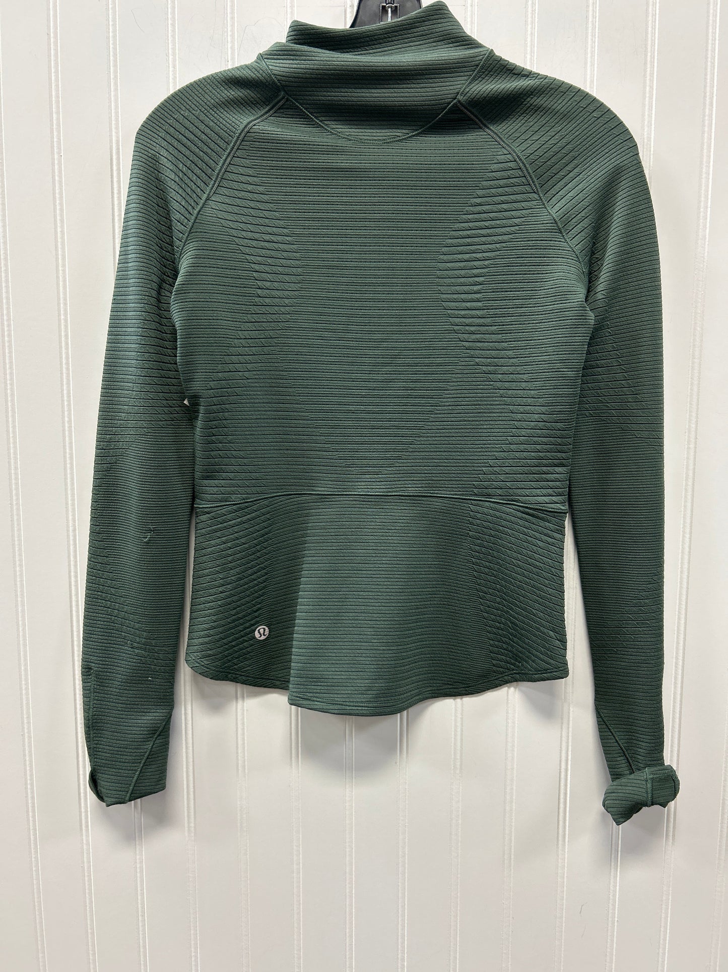Athletic Top Ls Collar By Lululemon In Green, Size:2